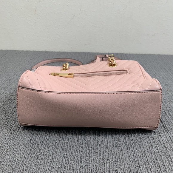 Aldo Crossbody Bag Womens Small Pink PU Faux Leather Quilted Chevron Handbag - Picture 11 of 17